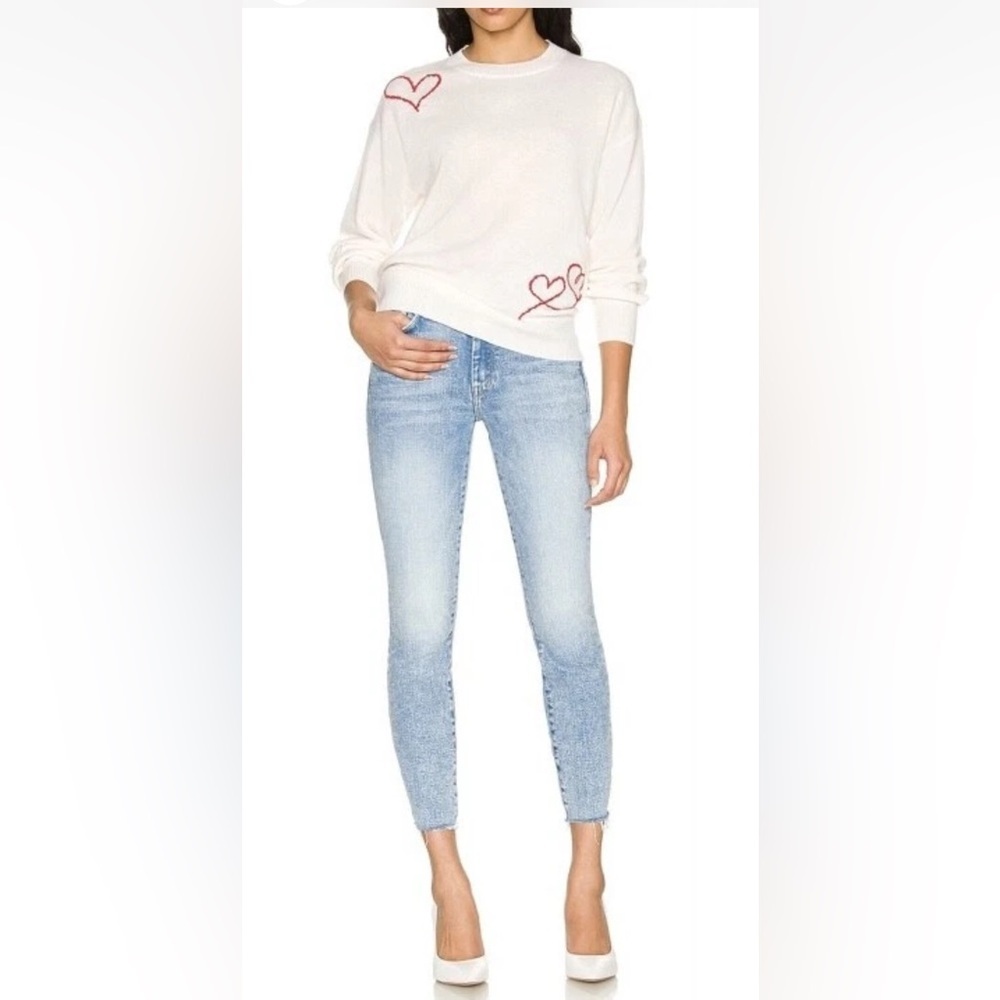 Mother Denim The Looker Ankle Fray Jeans High Rise Deep Breaths Size 25